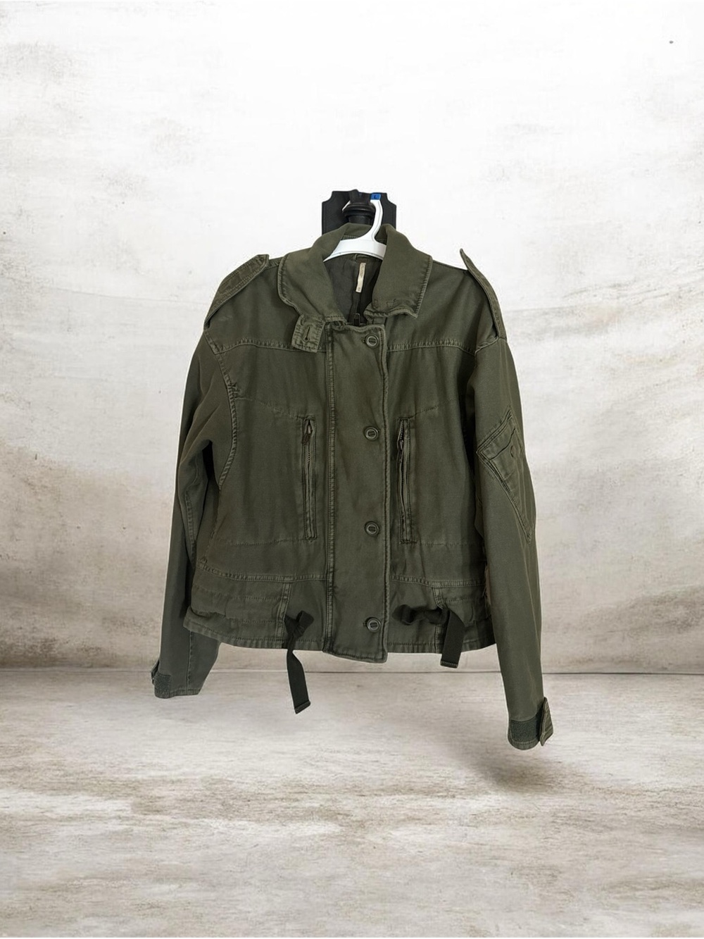 Free People Olive Green Utility Jacket